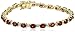 Amazon Collection 18k Yellow Gold-Plated Sterling Silver Diamond Accent Two-Tone Gemstone and Tennis Bracelet, 7.25