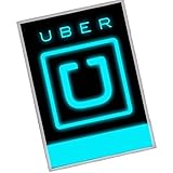 Veezy Illuminated Uber Sign Glowing Blue Decal 34 feet Trade-Dress for Rideshare Driver with Extension Cord