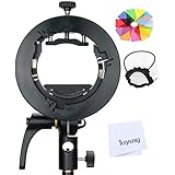 Godox S2 Flash S-Type Bracket with Bowens Mount for Godox V1 AD200Pro etc Round Head Flash Series and AD400Pro AD200 V860II TT685 TT600 TT350 Series Speedlite,Direction-Adjustable Handle