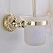 Leyden Wall Mount Bathroom Ti-PVD Gold Finish Brass Material Toilet Brush Holder