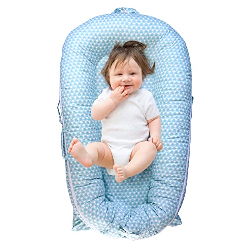 Sweety Baby Newborn Lounger Cover, 100% Cotton Cover, Blue