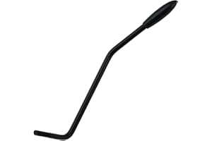 Musiclily Pro 4.8mm Thread-in Steel Tremolo Arm Whammy Bar Vibrato Arm for Import Strat Style Electric Guitar, Black with Black Tip