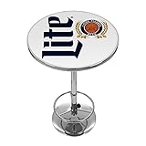 Trademark Gameroom ML2000-R Miller Lite Chrome Pub Table - Retro