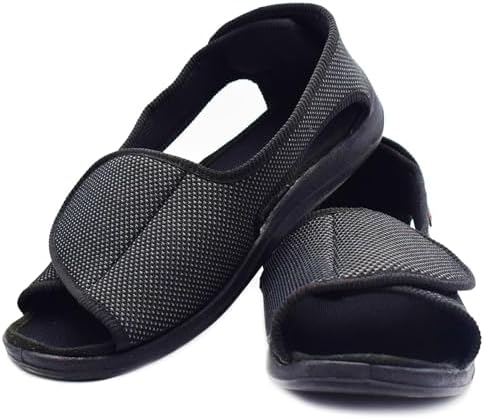 W&LESVAGO Diabetic Sandals for Men Wide Width Open toe Walking