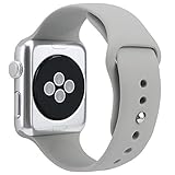 For Apple Watch Band,Goodidus Soft Silicone Fitness Replacement Sport Band for Apple Watch L Size(Dark grey 42MM)