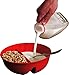 Just Solutions Crunch Anti-Soggy Cereal Bowl - Keeps Cereal Fresh & Crunchy | BPA Free | Microwave Safe | Ice Cream & Topping, Yogurt & Berries, Fries & Ketchup and More - Red