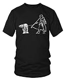 Darth Vader Walking a Pesky AT-AT on a Leash Funny Star Wars T-Shirt