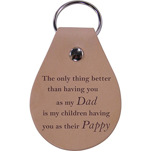 CustomGiftsNow Only thing better than having you as my Dad is my children having you as their Pappy - Leather Key Chain