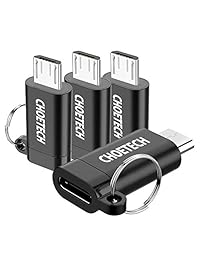 Adaptador Micro USB a USB C, 2 unidades CHOETECH hembra tipo C a Micro USB macho adaptador Apoyo Charge & Sync para Samsung Galaxy S7 S7 edge, LG G4, Nexus 5 6 y más dispositivos micro USB