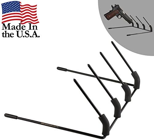 Hold Up Displays Pistol Hanger - Handgun Storage Holder for SIG Glock Sig Remington and Springfield Armory - Hangs 4 revolvers handguns and pistols - MADE IN USA …
