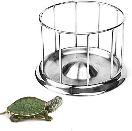 Wtimaal 亀 食器 カメ 激安セール 亀用 爬虫類 ボウル 円型 餌入れ 摂食皿 ステンレス鋼製 フードボウル ペット用品