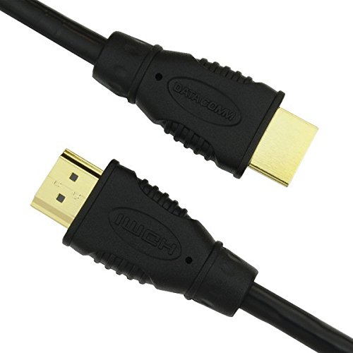 DATA COMM Electronics 46-1006-BK 6ft Long HDMI Cord,High Speed HDMI Cable,10.2 Gbps,Supports 4k Ultra HD,3D,Ethernet,Audio Return Channel,Black