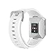 KingAcc Fitbit Ionic Bands, Soft Accessory Replacement Band for Fitbit Ionic, with Metal Buckle Fitness Wristband Strap Women Men (1-Pack, White, Large)
