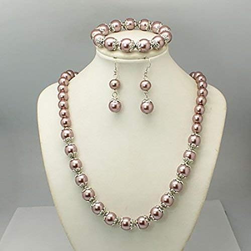 Glass Pearl Earrings, Bracelets and Necklaces For Girls/Women