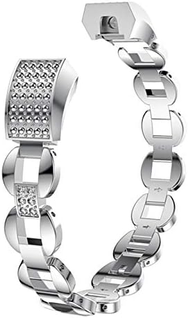 Compatible Fitbit Alta Strap and Alta HR Wrist Straps, Replacement Metal Bands,Chain Style Stainless Steel Wristbands/Jewelry Bangle/Bracelet for Fitbit Alta and Alta HR