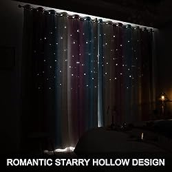 Shiny Stars Children Cloth Curtains Princess