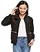 Beyove Women Classic Bomber Jacket Windbreaker Zipper Quilted Lightweight Coat