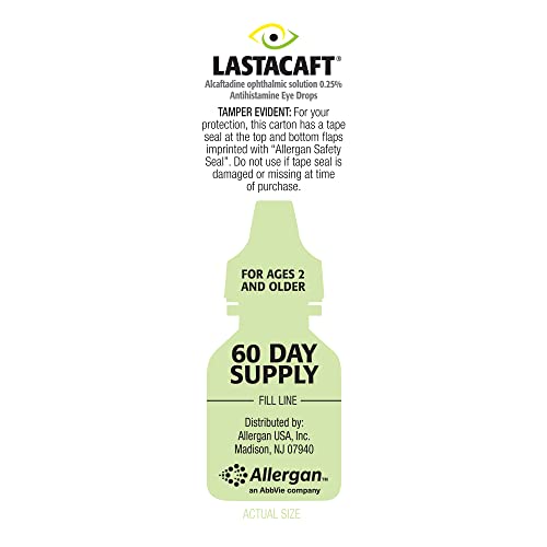 Lastacaft Once Daily Eye Allergy Itch Relief Drops, (2 Count) 120 Day