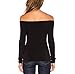 Womens Off The Shoulder Long Sleeve Slim Fit Sexy Blouse Tops Shirt for Clubbing