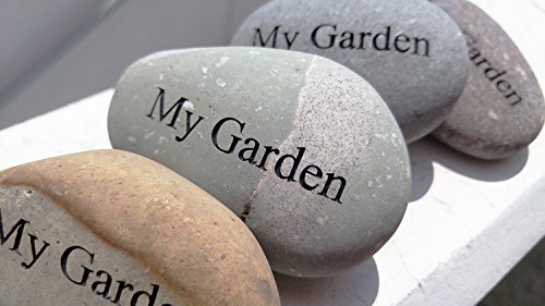 My Garden Engraved StoneInspirational Sandblast, Perfect Gorgeous Unique Gift Ideas, Natural Beach Pebble Rock