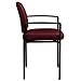 Flash Furniture Tiffany Comfort Burgundy Fabric Stackable Steel Side Reception Chair with Arms