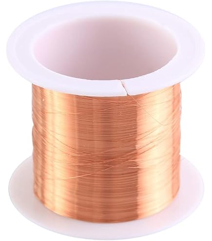 Enameled Copper Magnet Wire 40AWG-1mm (QA-1/155) - Red Insulated Wire For Coils, Transformers, Motors & DIY Projects