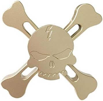 Mafun Skeleton Hand Spinner Creative Metal table Toy, High Speed Bearing - 2-3 Mins Of Smooth Spinning, For Adult Children, Stress Relief, ADD, Anxiety, Autism Sensory (Gold)