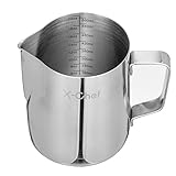 Milk Pitcher, X-Chef Stainless Steel Creamer Frothing Pitcher 20 oz ()