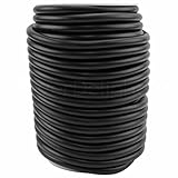 CleverDelights Black Solid Rubber Cord - 15 Feet - 8mm (5/16