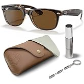 Ray-Ban RB2132 NEW WAYFARER CLASSIC Square Shaped Sunglasses for Men & Women with Official RAYBAN Eyewear Kit