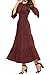 Meaneor Women's 3/4 Bell Sleeve Elastic Waist Tiered Renaissance Pleated Maxi Dress