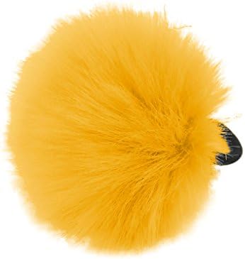 Medius fashion Feather Ball Shape Ponytail Holder Hair Band Tie Headband Hair Rope Yellow