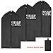Magicfly Garment Bags for Suits, 42 Inch Suit Cover Bag for Men Travel, Hanging Cover for Men Suits Full Zipper, Pack of 3, Black