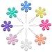 TecUnite 30 Pieces Needle Threaders with Clear Box Multicolor Plastic Flower Head Wire Loop Needle Threader for Hand Sewing