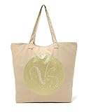 Victoria's Secret VS Embellished Canvas & Gold Beach Bag Tote Purse