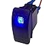 XT AUTO 12V 20 Amp 3pins Blue Light Rocker Switch Kit 5-pack