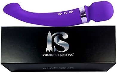 Rocket Sensations ® Neptune Waterproof Dual Motor 8 Speed 17 Mode Powerful Cordless Handheld Therapeutic Wand Massager - USB Rechargeable - Acupressure, Trigger Points &amp; Sports Massage -Purple