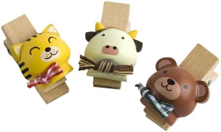 [Naughty Animals-1] - Wooden Clips / Wooden Clamps / Mini Clips