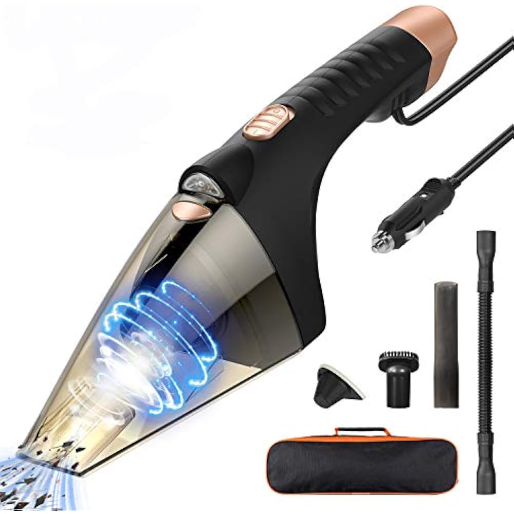 Car Vacuum Cleaner, Portable Wet & Dry Auto DC 12Volt 106W 75db Low