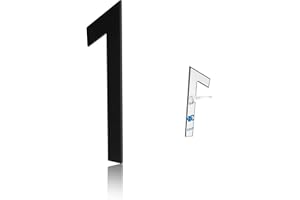 3 Inch Metal Black Modern House Numbers, Luiety's Adhesive Mailbox Number,House Numbers for Apartments Office (1)
