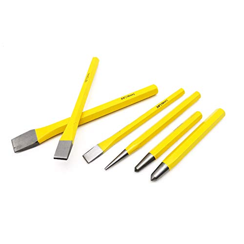 Chisel Set 3-pcs/5pcs/6pcs: Flat Chisel Tile Chisel Pointed Chisel for Universal use