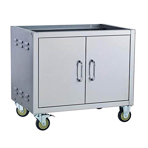 Bull Outdoor Stainless Steel 30 Inch Pedestal Cart Bottom for Premium BBQ Grills - Thumbnail 5