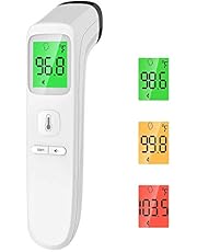 ANMEATE Touchless Thermometer - Forehead Thermometer for Adults,No Touch for Fever, Baby Kids Child with Batteries, Fever Alarm, 35 Groups Data Storage