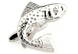 MRCUFF Fish Pair Cufflinks in a Presentation Gift Box & Polishing Cloth