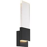 Nuvo Matte Black Finish with Seeded Glass