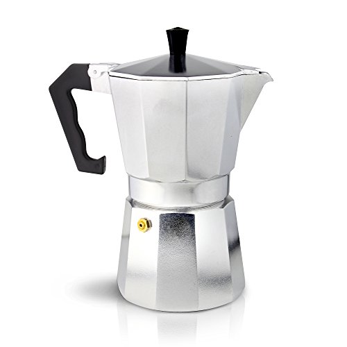 Café Olé ECM-09 Italienischer Espressokocher aus Aluminium – 9 Mokkatassen/ 360 ml – Bild 3