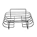 Urban Deco Rib Racks for Smoking Grill Racks for BBQ Non Stick Steel Roasting Standing Grill Rack - Holds 4 Smoker Rib Rack for Grilling & Barbecue (Black-2Pack)