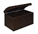 Badger Basket Kid's Hardwood Barrel Top Toy Box Storage Chest with Safety Hinge - Espresso