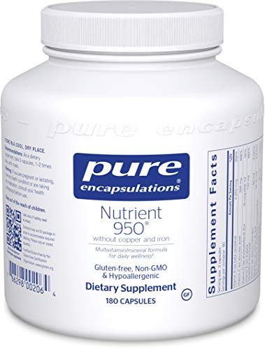Pure Encapsulations - Nutrient 950 without Copper & Iron - Hypoallergenic Multi-vitamin/Mineral Formula for Optimal Health* - 180 Capsules
