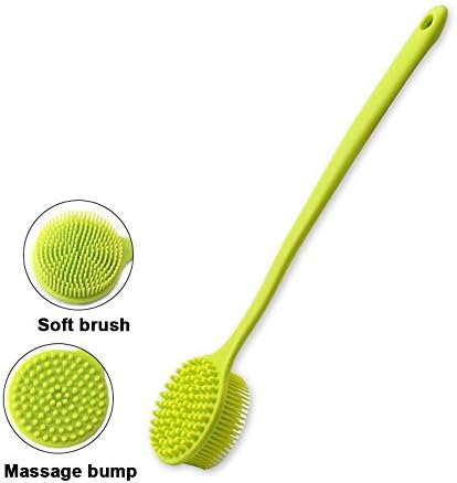 Silicone Bath Body Brush with a Long Handle, Shower Skin Brushing Back Scrubber for Body Gentel Scrub Skin